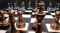 3D metal complete chess set model screenshot, image №3630148 - RAWG