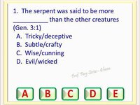 BIBLE QUIZ GAME - GENESIS CHAPTER 3 screenshot, image №3054771 - RAWG
