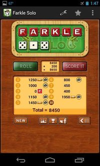 Farkle Solo Solitaire - Free screenshot, image №1472834 - RAWG