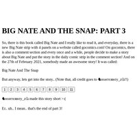 Big Nate And The Snap Part 3 screenshot, image №2747852 - RAWG