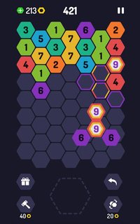 UP 9 - Hexa Puzzle! Merge Numbers to get 9 screenshot, image №1450468 - RAWG