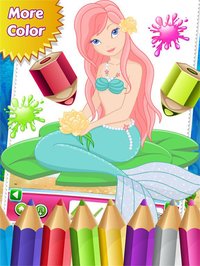 Mermaid Princess Colorbook Drawing to Paint Coloring Game for Kids screenshot, image №1632762 - RAWG