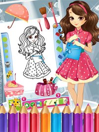 Pretty Girl Fashion Colorbook Drawing to Paint Coloring Game for Kids screenshot, image №1632755 - RAWG