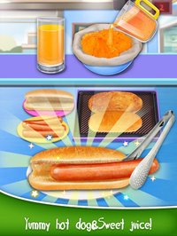 School Lunch Food - Hot Dog, Tator Tots & Juice screenshot, image №1588499 - RAWG
