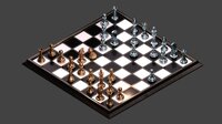 3D metal complete chess set model screenshot, image №3630150 - RAWG