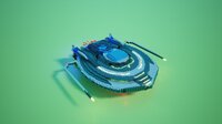 3D spaceship voxel model screenshot, image №3631191 - RAWG