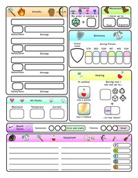 D&D 5e character sheet for dyslexia (4 pages; FORM FILLABLE INCLUDED) screenshot, image №3640281 - RAWG