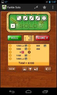 Farkle Solo Solitaire - Free screenshot, image №1472832 - RAWG