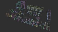 low poly kitchen 3D assets screenshot, image №3660727 - RAWG