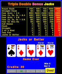 Plain Video Poker screenshot, image №243333 - RAWG