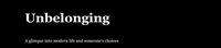 Unbelonging (EAST 515 Final Project) screenshot, image №3356033 - RAWG