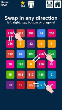 Swap n Merge Numbers 2048: Match 3 Puzzle screenshot, image №2259606 - RAWG