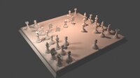 3D metal complete chess set model screenshot, image №3630155 - RAWG