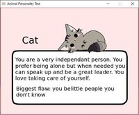 Animal Personality Test screenshot, image №3669227 - RAWG