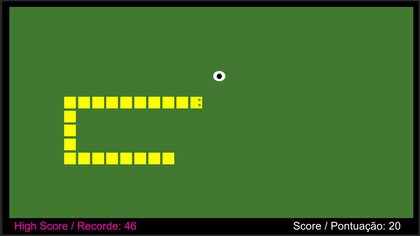 A screenshot of the Snake game