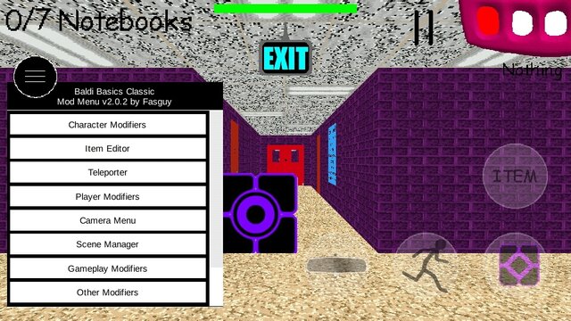 I got a mod menu for baldis basics (by fasguy)