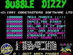 Bubble Dizzy (1990) screenshot Bubble Dizzy (1990) screenshot