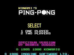 Konami's Ping Pong screenshot Konami's Ping Pong screenshot