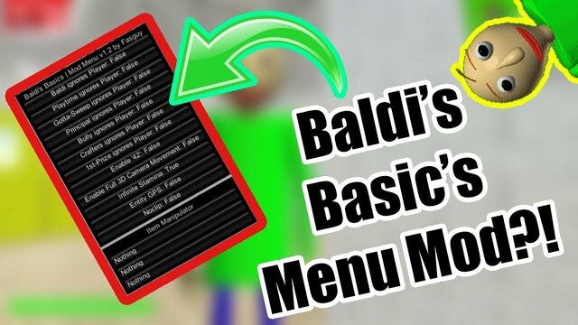 BALDI'S BASICS HACKS AND CHEATS!!! Baldi's Basics Mod Menu [Baldi