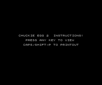 Chuckie Egg 2 screenshot Chuckie Egg 2 screenshot