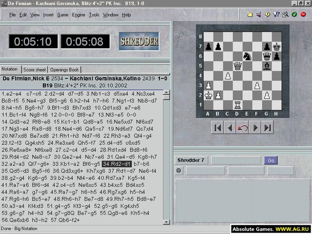 Fritz 6 Chessbase Chess - juego para PC Cd-rom Edition Spain - 2T