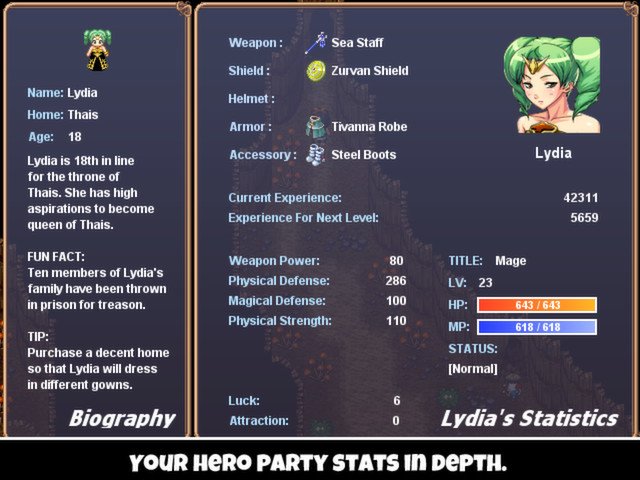 Aveyond 3-2: Gates of Night screenshot Aveyond 3-2: Gates of Night screenshot