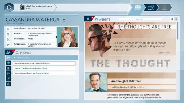 Orwell screenshot Orwell screenshot