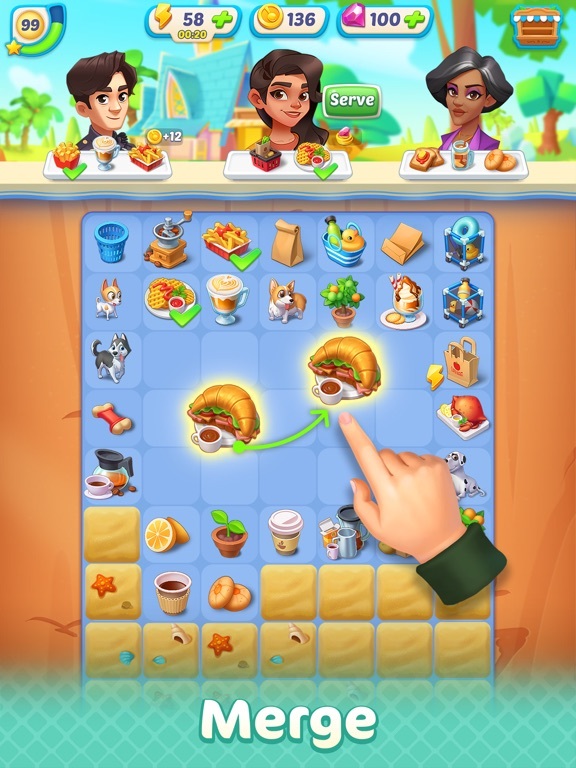 Gossip Harbor: Merge Game gameplay visual