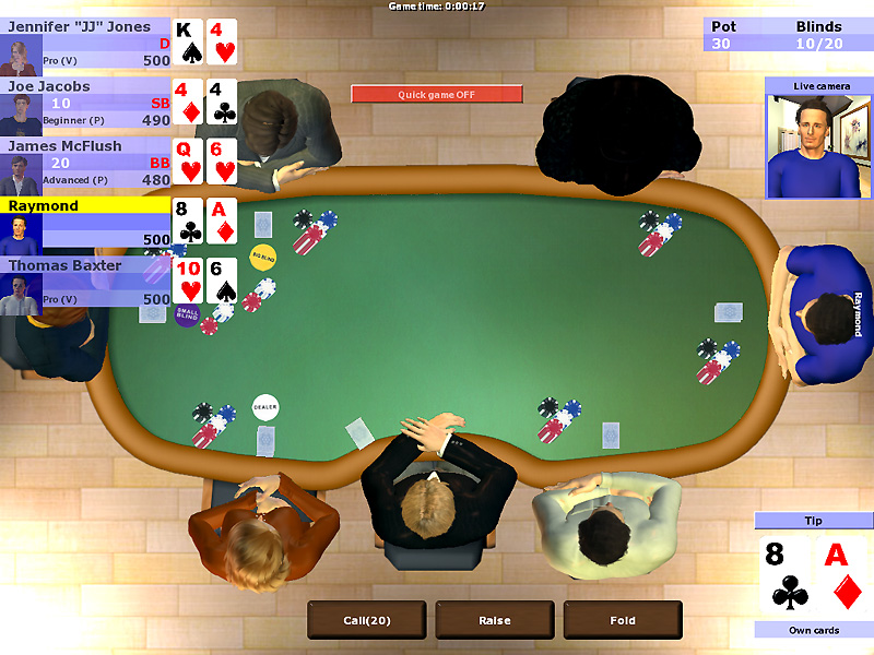 Poker Simulator gameplay visual