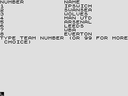 Football Manager (1982) gameplay visual
