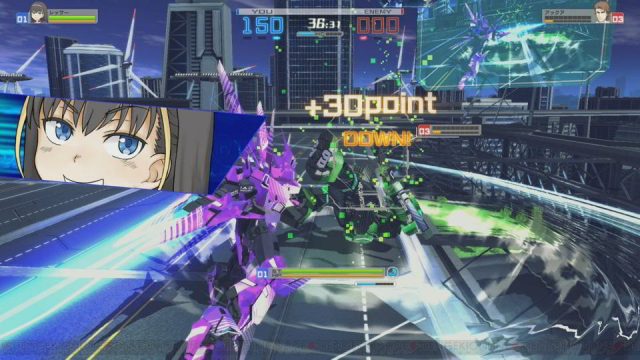 Toaru Majutsu no Virtual-On gameplay visual