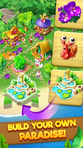Tropicats: Match 3 Games on a Tropical Island gameplay visual