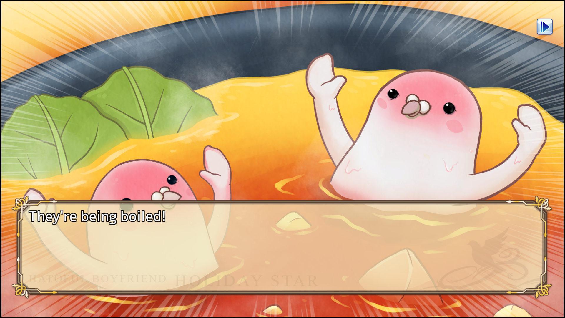 Hatoful Boyfriend: Holiday Star gameplay visual