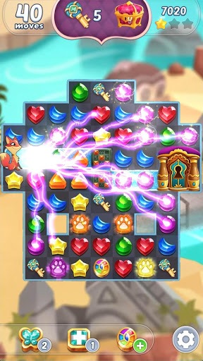 Genies & Gems - Jewel & Gem Matching Adventure gameplay visual