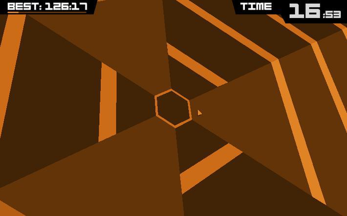 Super Hexagon gameplay visual
