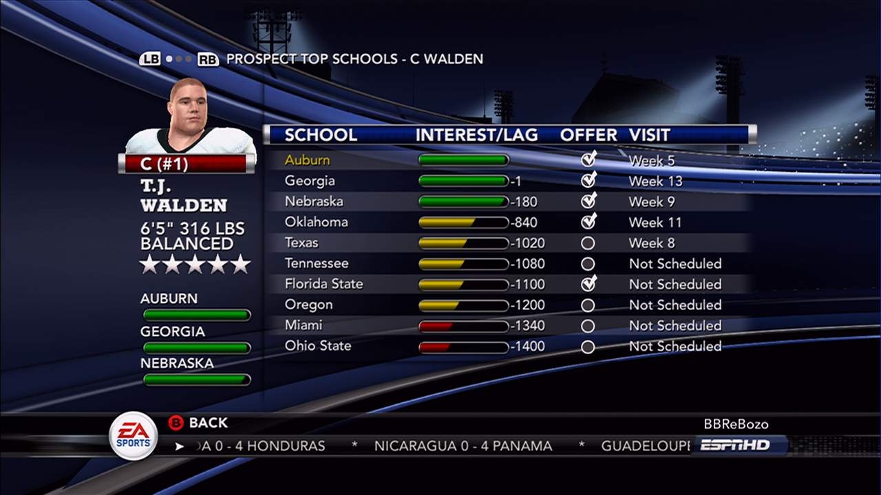 NCAA Football 11 gameplay visual