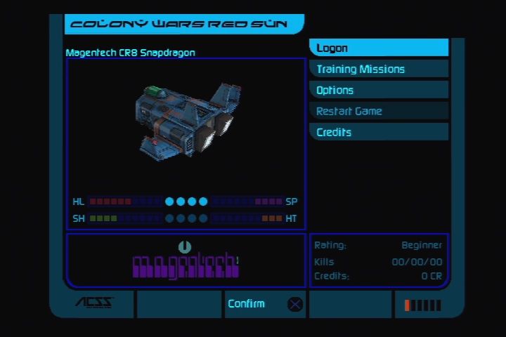 Colony Wars: Red Sun gameplay visual