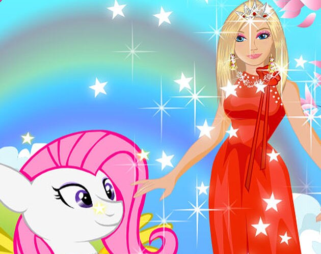 Barbie and Pony Dressup Game