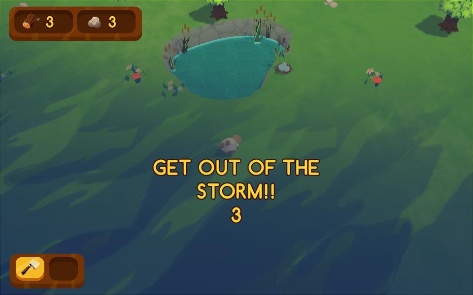 Cabin Cat and the Big Storm