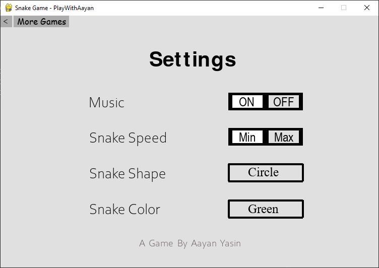 Snake Game (PlayWithAayan)