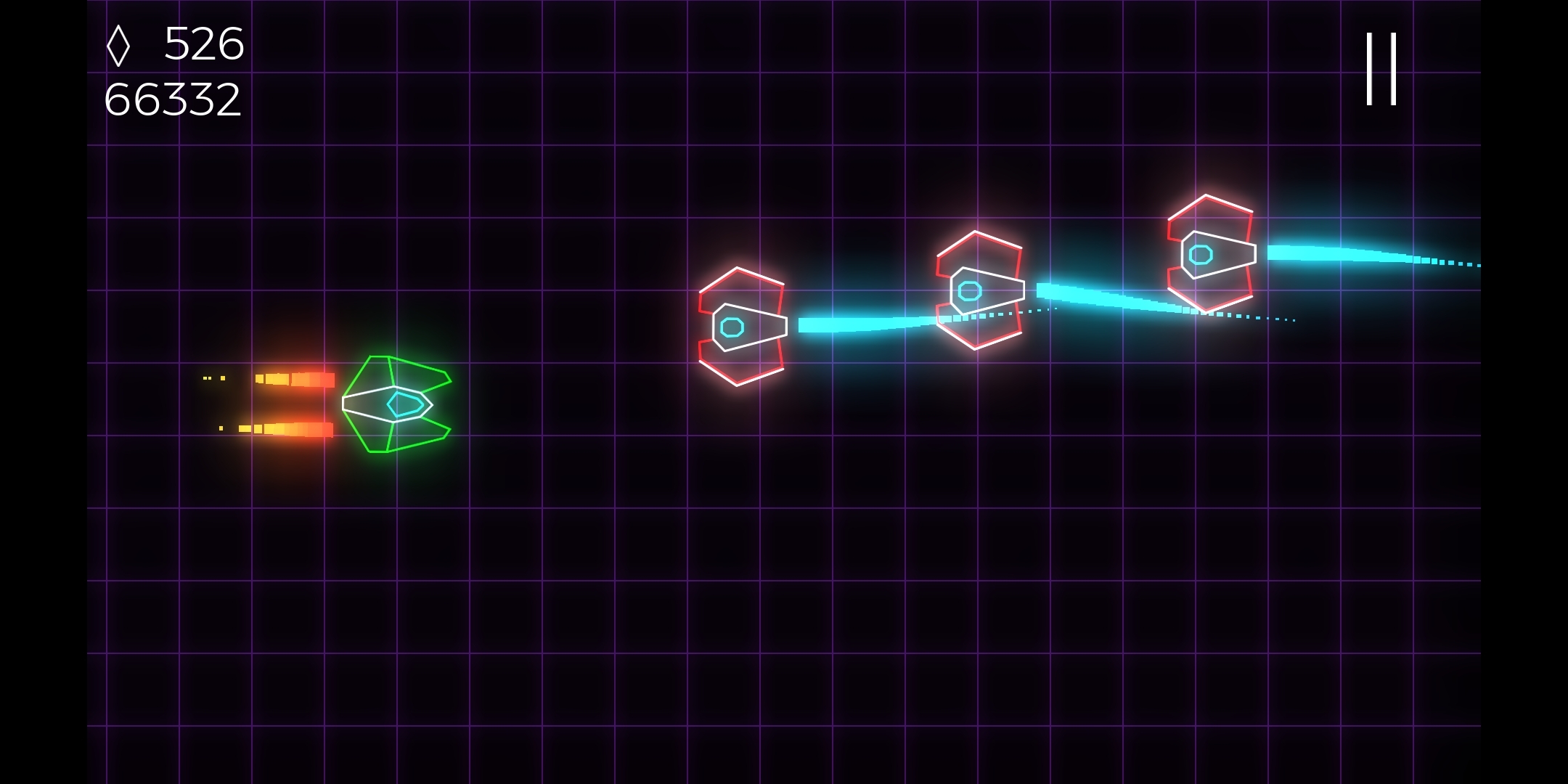 Neon Light Spaceship