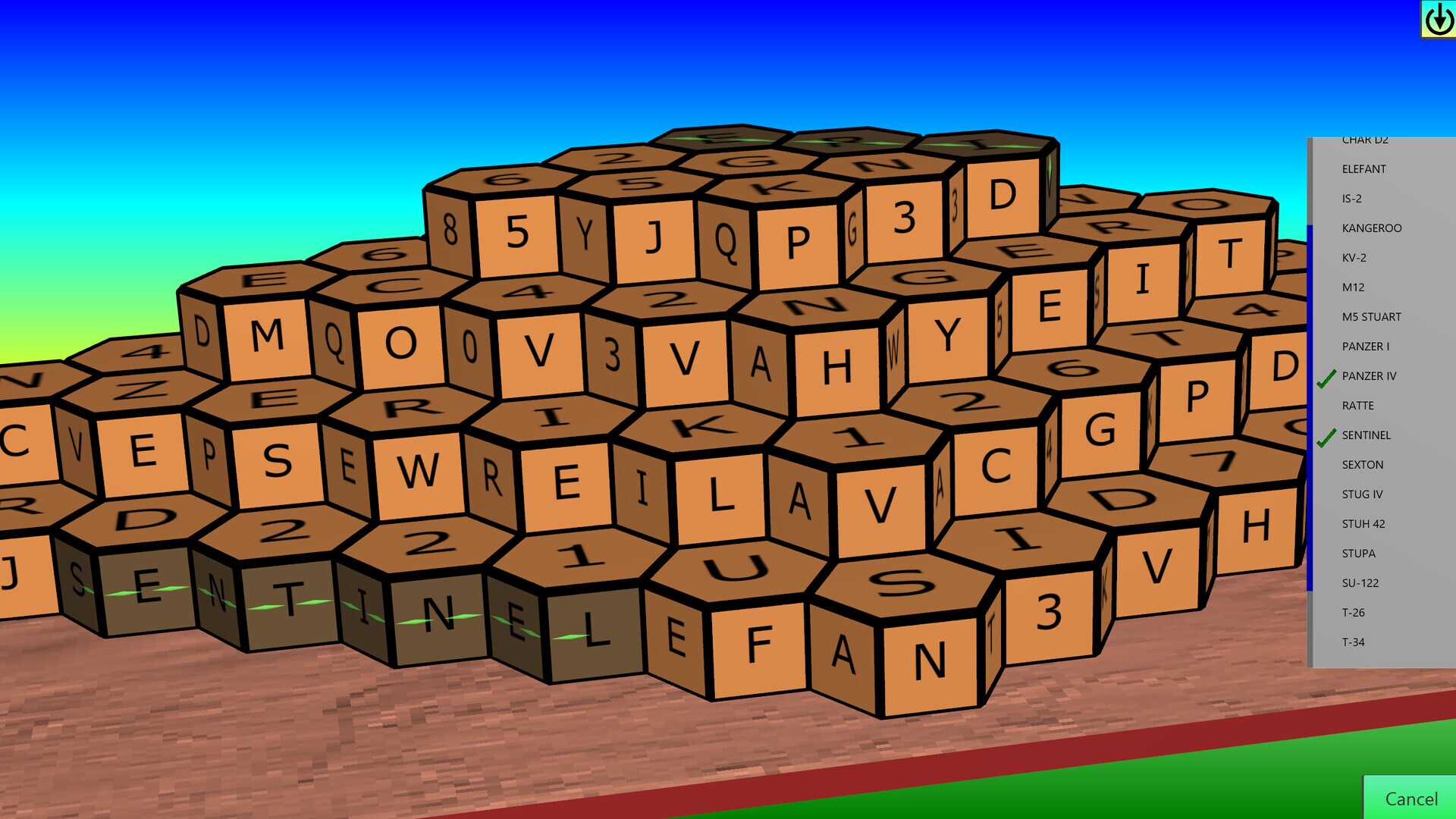 Wordsearch Attack screenshot