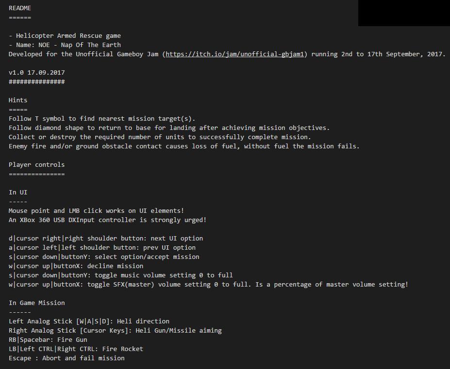 NOE - Nap Of The Earth