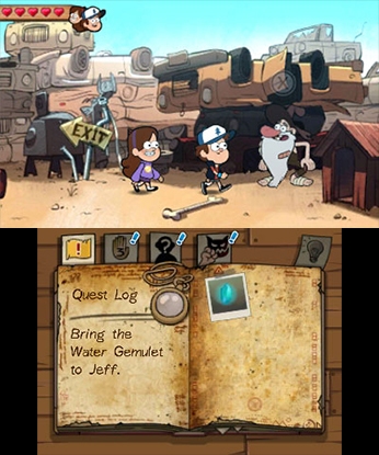 Gravity Falls - Legend of the Gnome Gemulets gameplay visual
