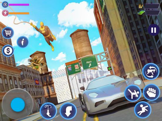 Flying Rope Hero Man Fight