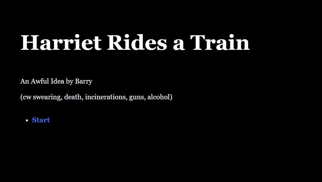 Harriet Rides a Train
