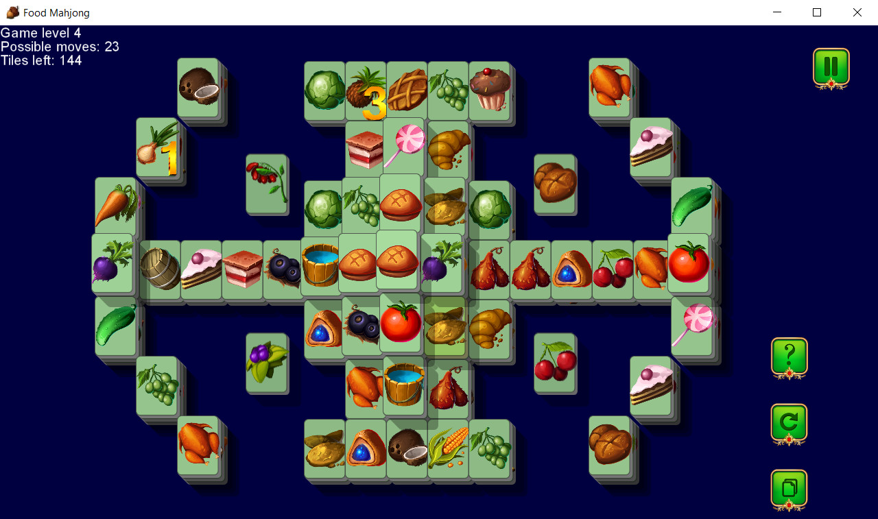 Food Mahjong gameplay visual