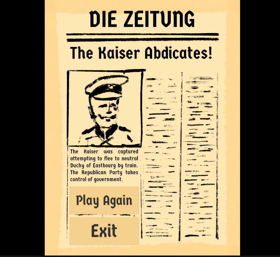 The last journey of the Kaiser