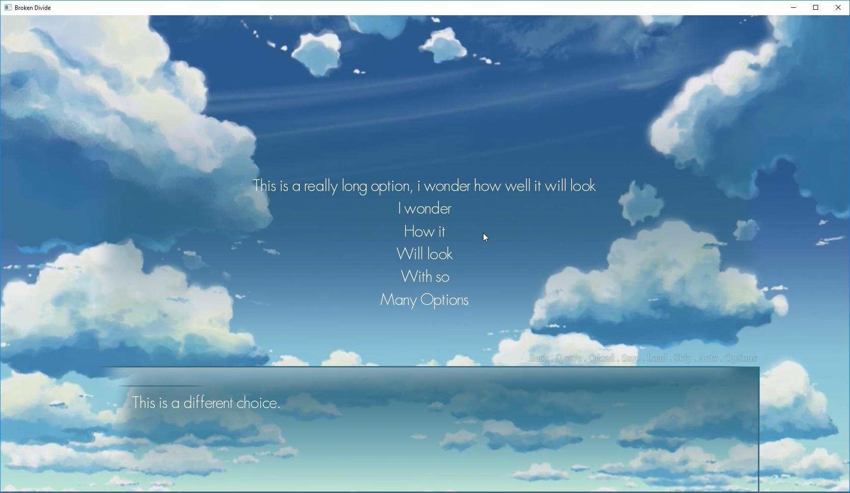 Broken Divide - UI Demo