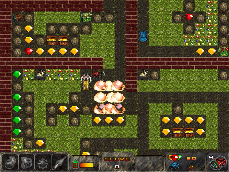 Bomberman vs Digger gameplay visual